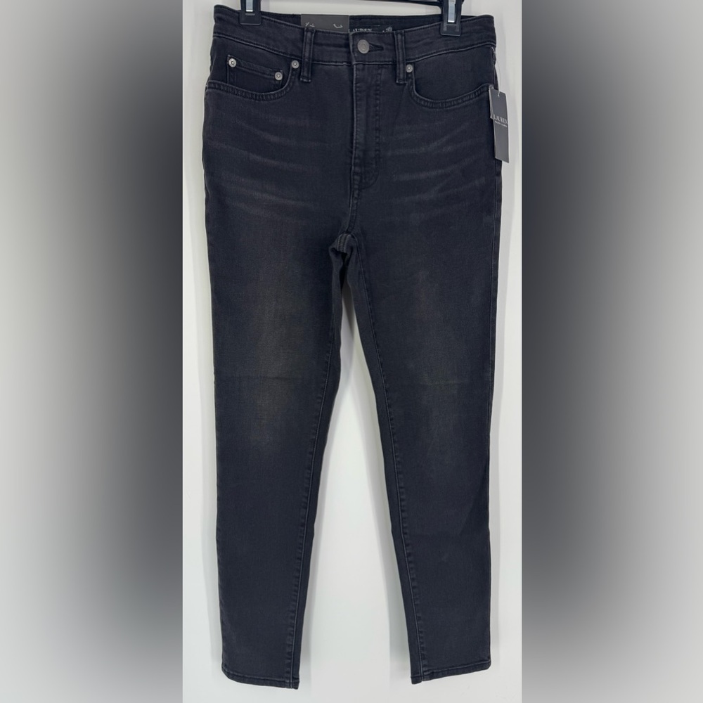 Lauren Ralph Lauren black denim skinny ankle, high jeans